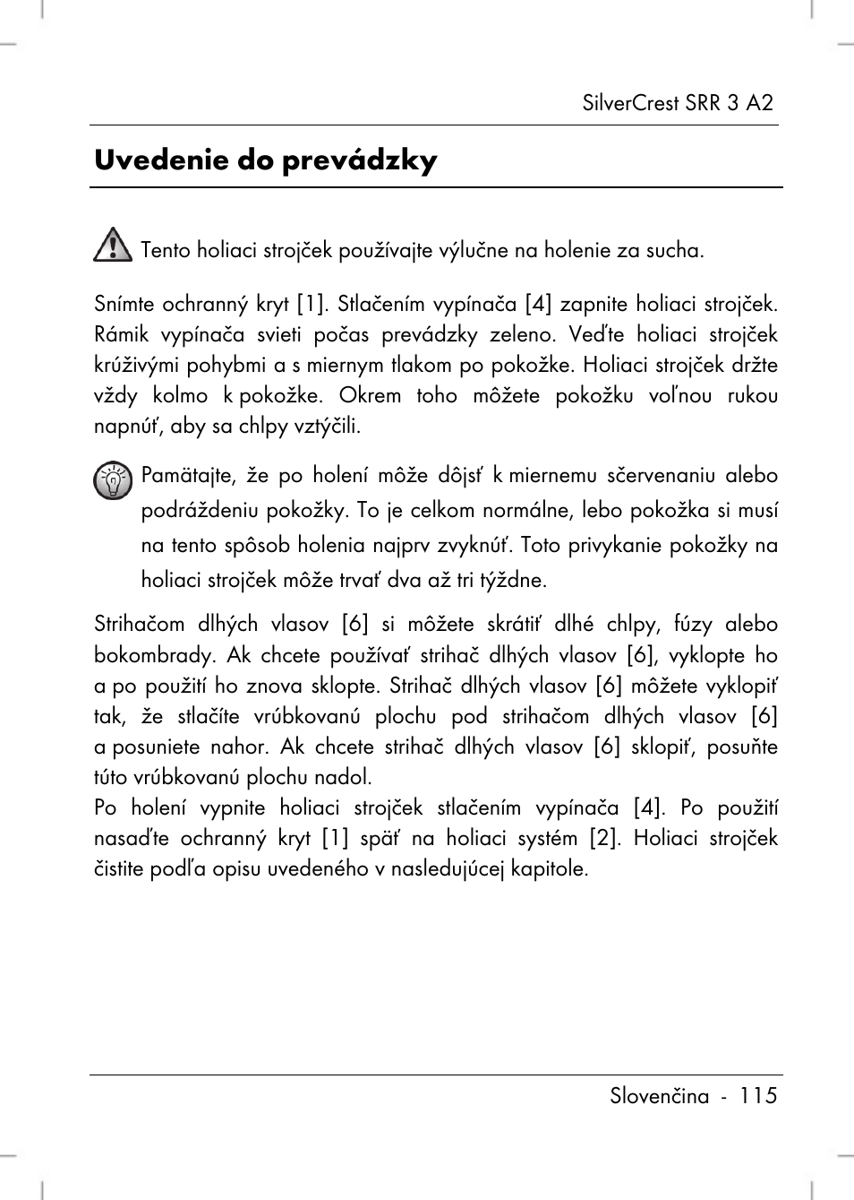 Uvedenie do prevádzky | Silvercrest SRR 2 A2 User Manual | Page 117 / 152