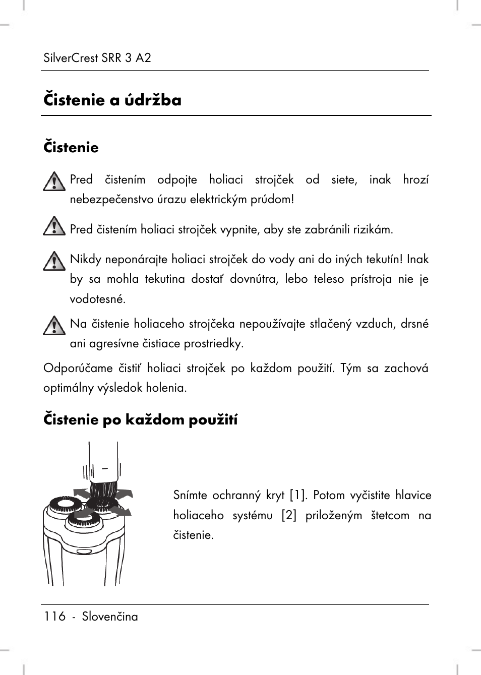 Čistenie a údržba | Silvercrest SRR 2 A2 User Manual | Page 118 / 152