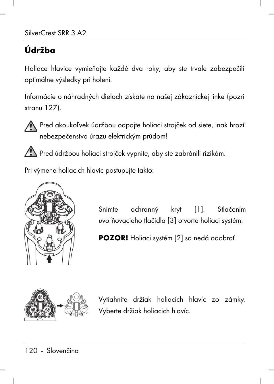 Údržba | Silvercrest SRR 2 A2 User Manual | Page 122 / 152
