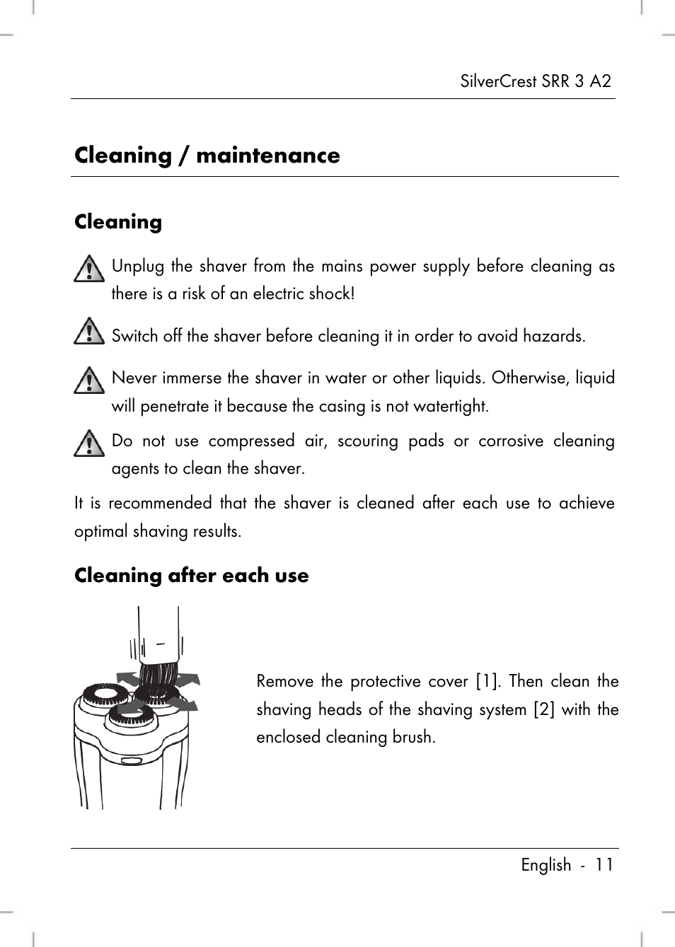 Cleaning / maintenance | Silvercrest SRR 2 A2 User Manual | Page 13 / 152