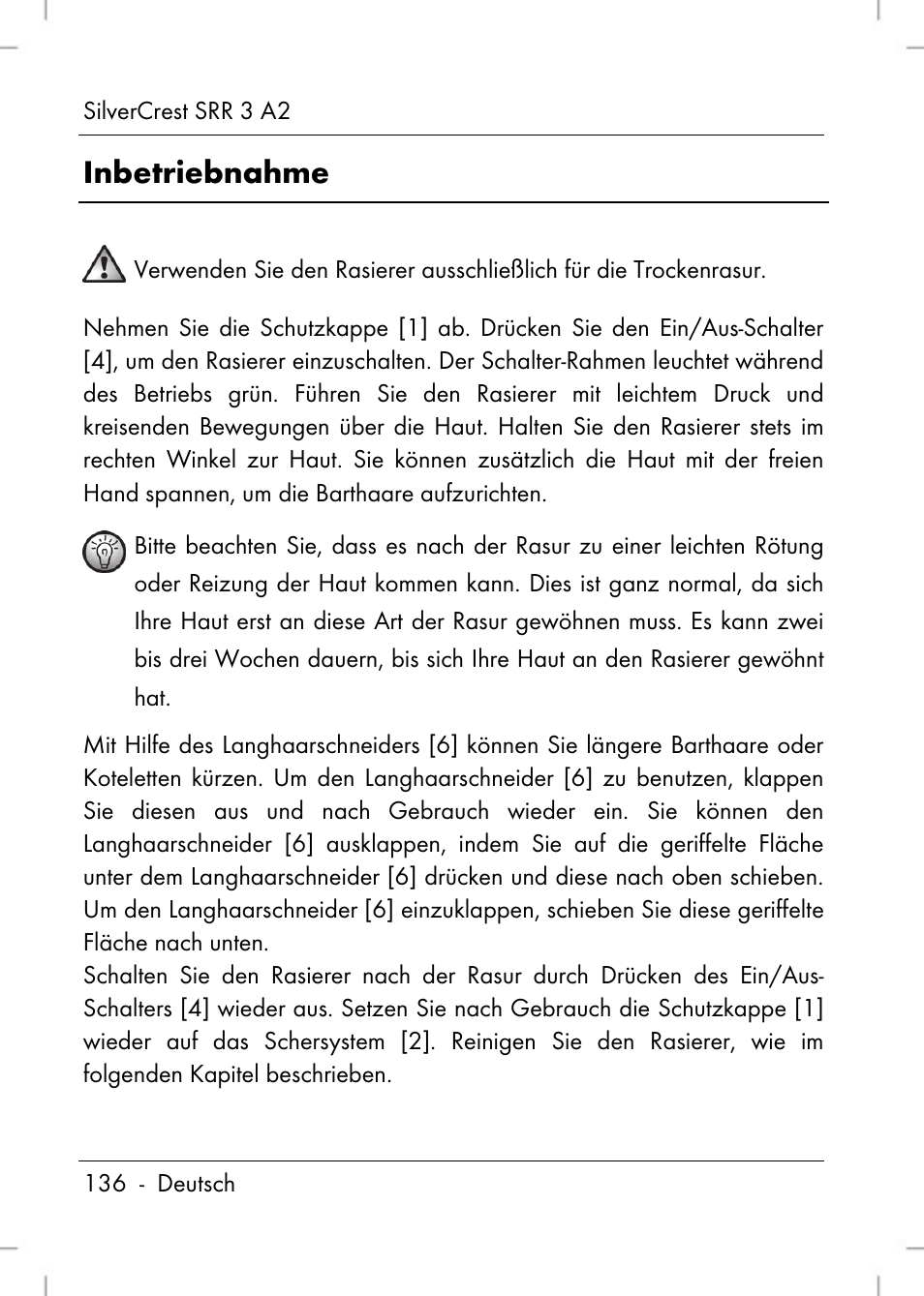 Inbetriebnahme | Silvercrest SRR 2 A2 User Manual | Page 138 / 152