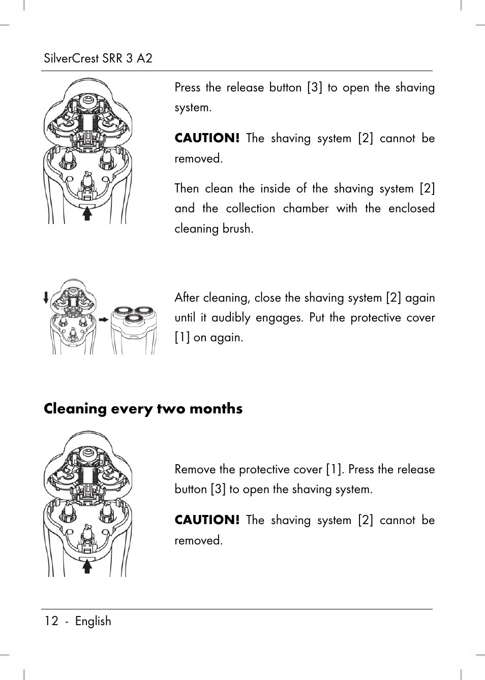 Cleaning every two months | Silvercrest SRR 2 A2 User Manual | Page 14 / 152