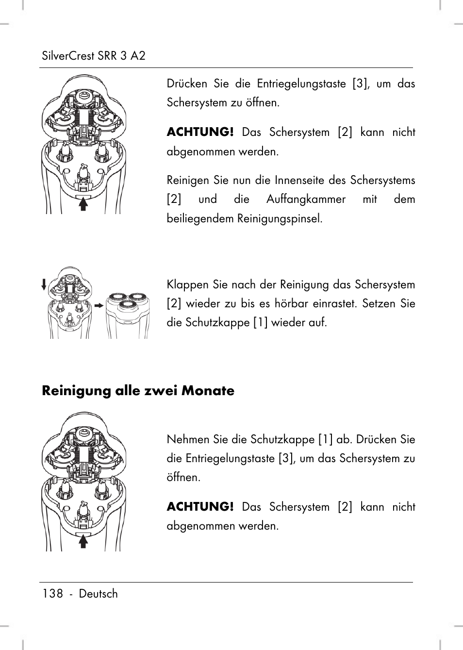 Reinigung alle zwei monate | Silvercrest SRR 2 A2 User Manual | Page 140 / 152