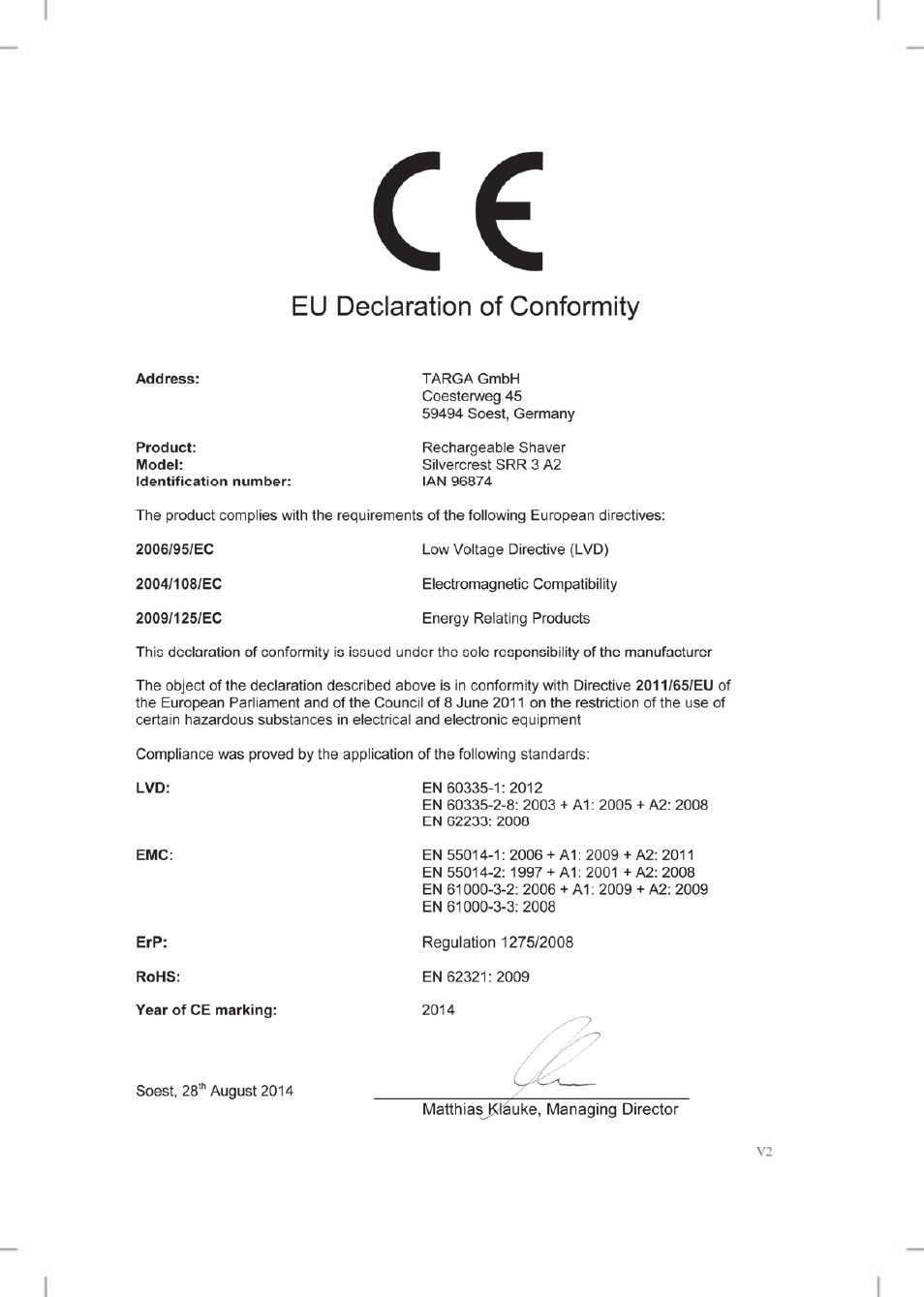 Silvercrest SRR 2 A2 User Manual | Page 152 / 152