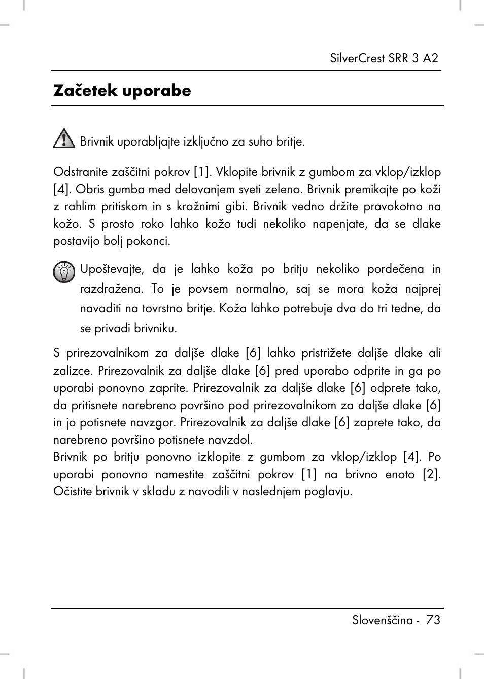 Začetek uporabe | Silvercrest SRR 2 A2 User Manual | Page 75 / 152