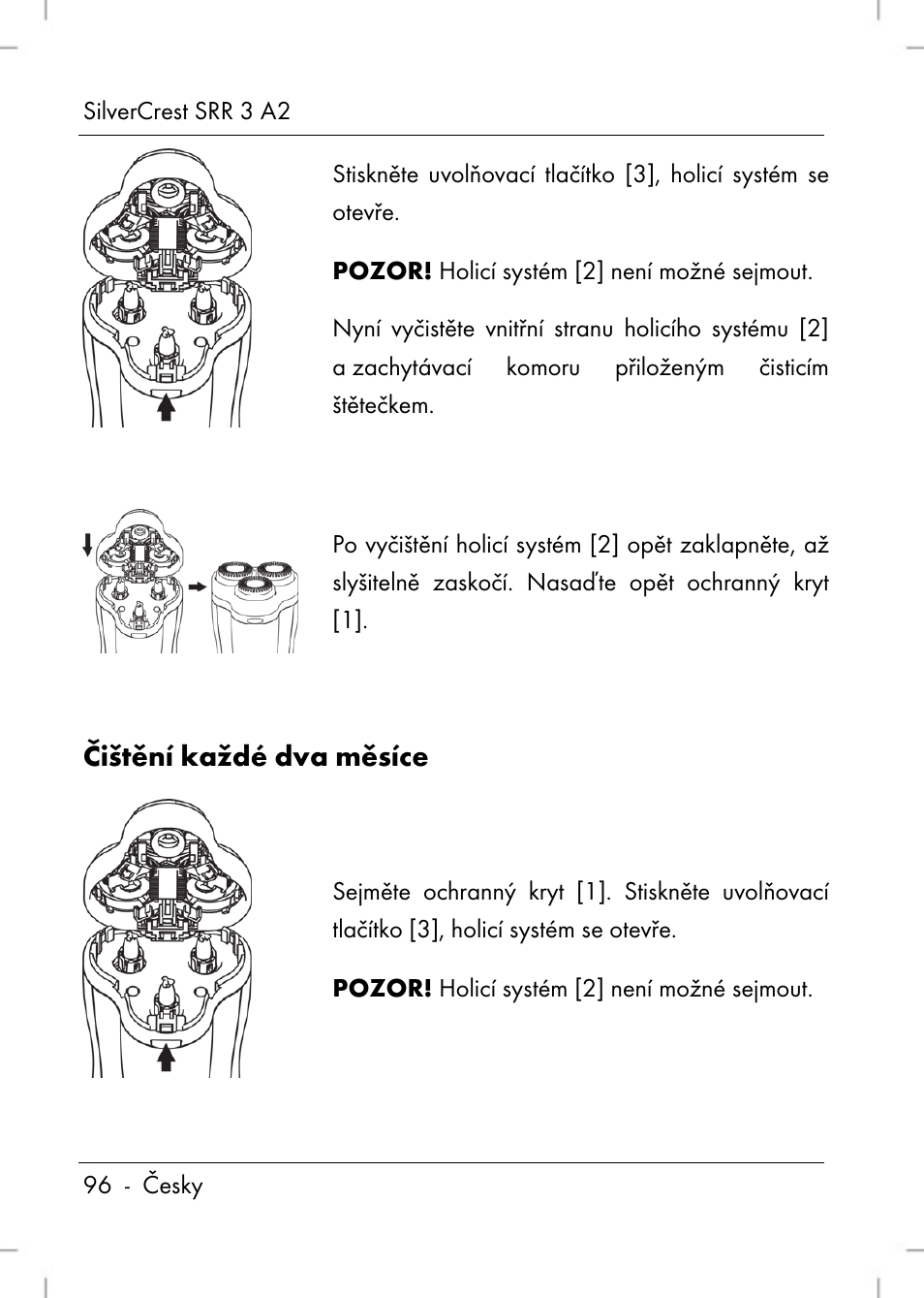 Čištění každé dva měsíce | Silvercrest SRR 2 A2 User Manual | Page 98 / 152