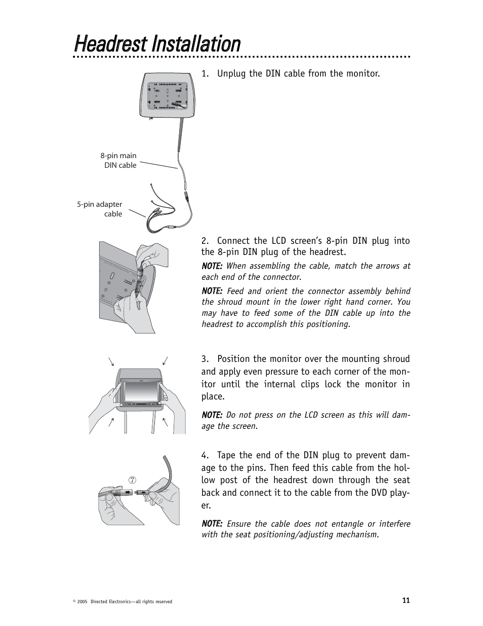 Directed Video HVM702 User Manual | Page 11 / 20