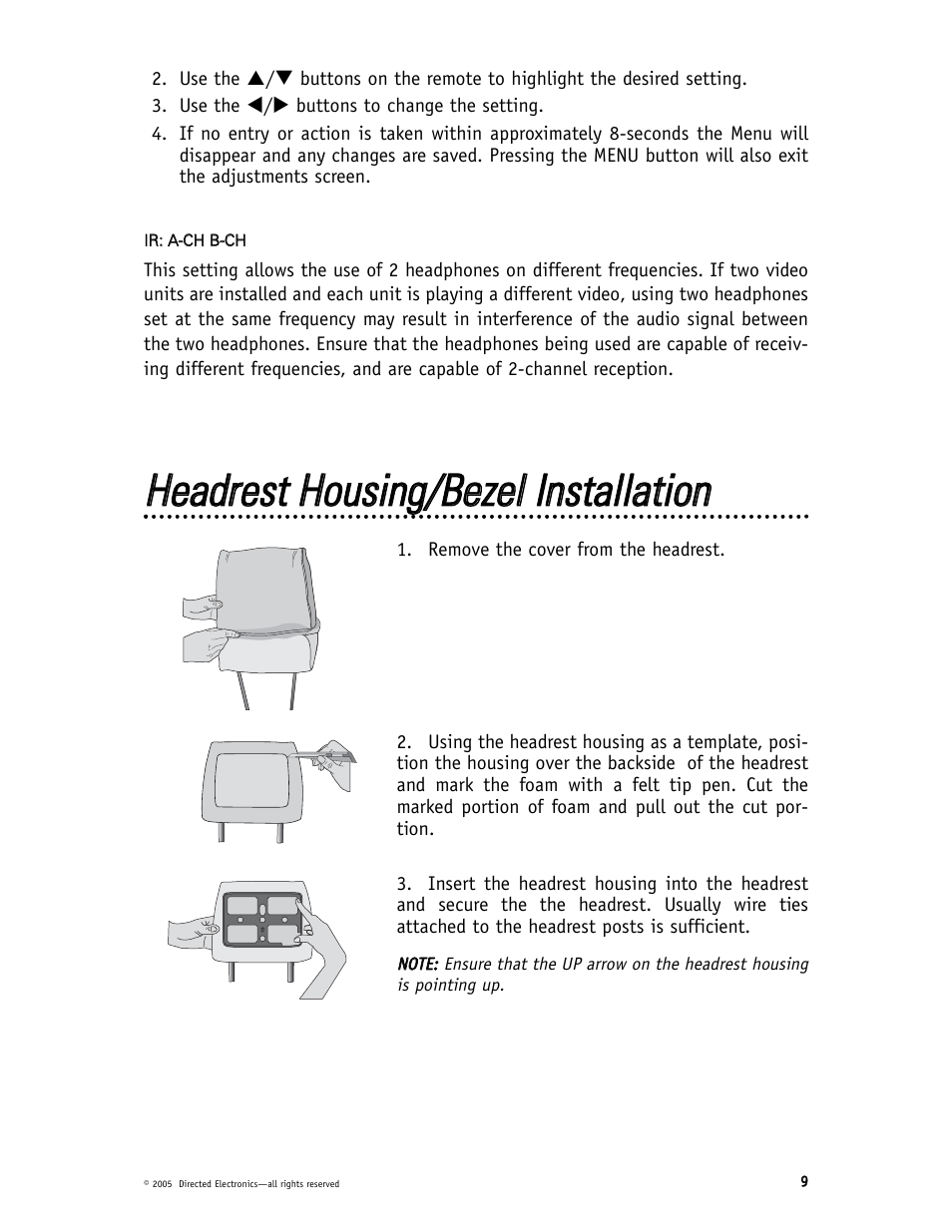 Directed Video HVM702 User Manual | Page 9 / 20
