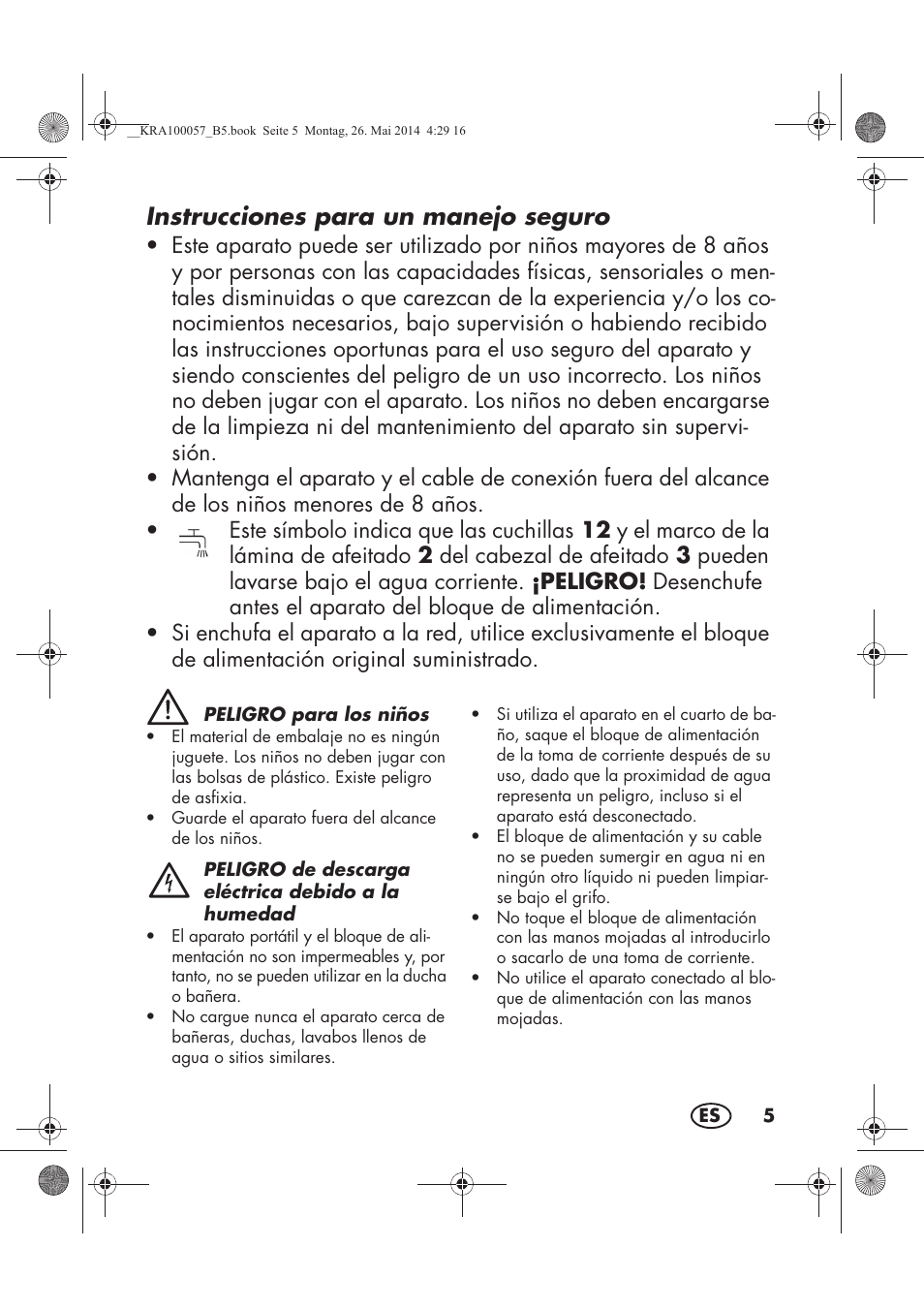 Instrucciones para un manejo seguro | Silvercrest SFR 36 A1 User Manual | Page 7 / 74