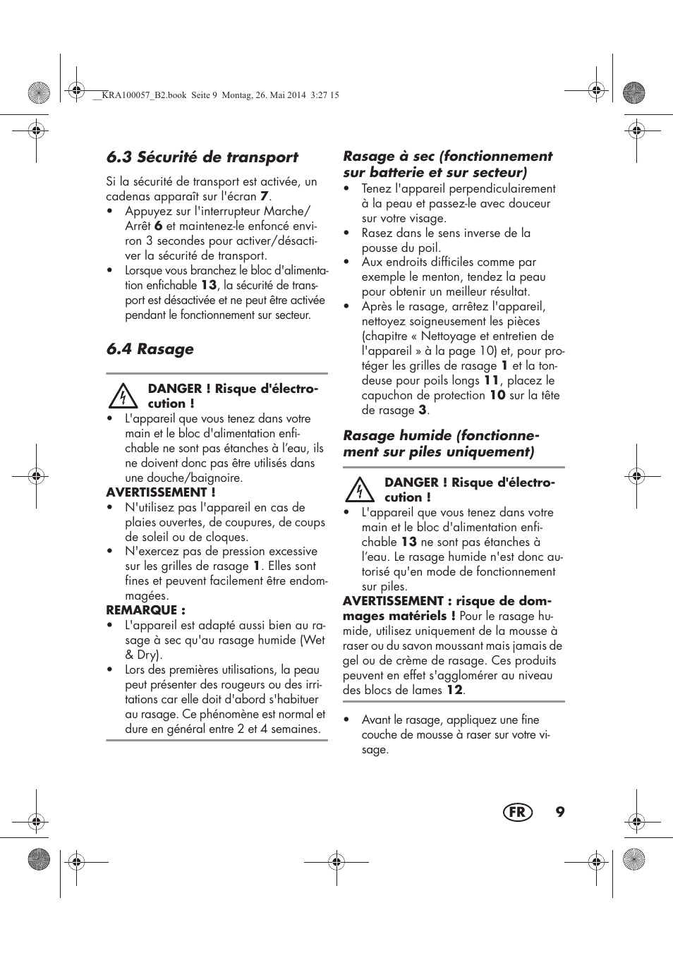 Silvercrest SFR 36 A1 User Manual | Page 11 / 62