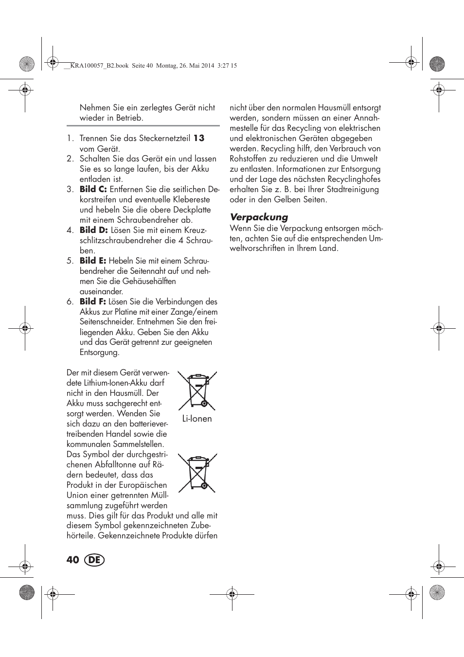 Silvercrest SFR 36 A1 User Manual | Page 42 / 62