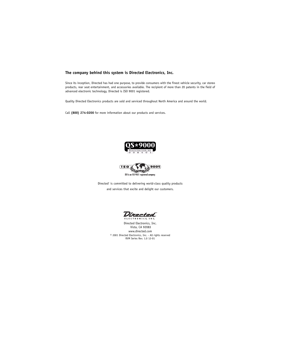 Directed Video RVM560 User Manual | Page 16 / 16