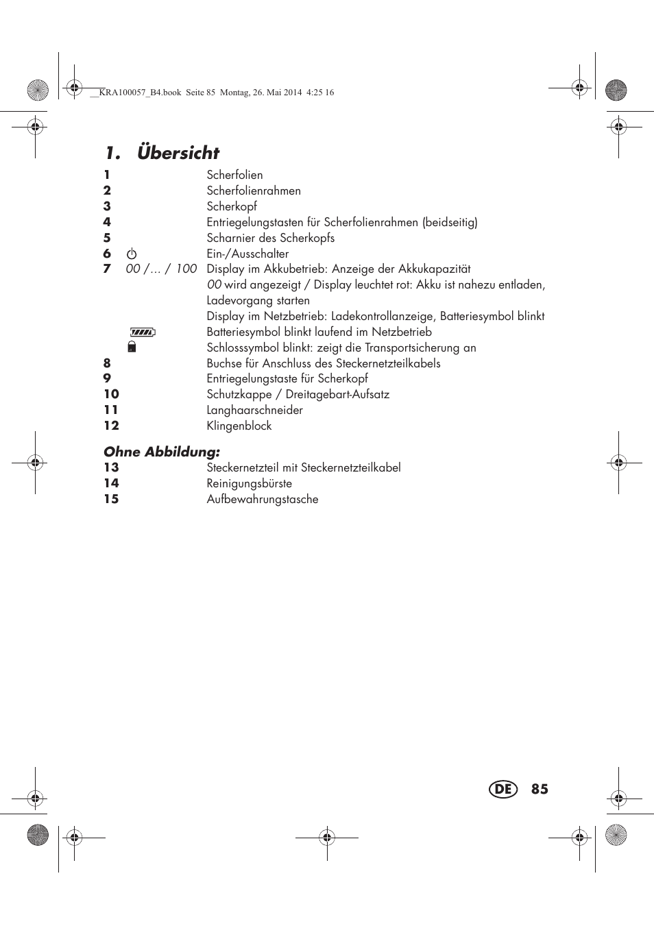 Übersicht | Silvercrest SFR 36 A1 User Manual | Page 87 / 102