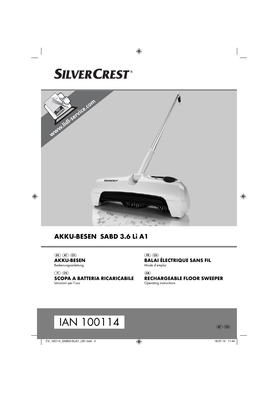 Silvercrest SABD 3.6 Li A1 User Manual | 36 pages