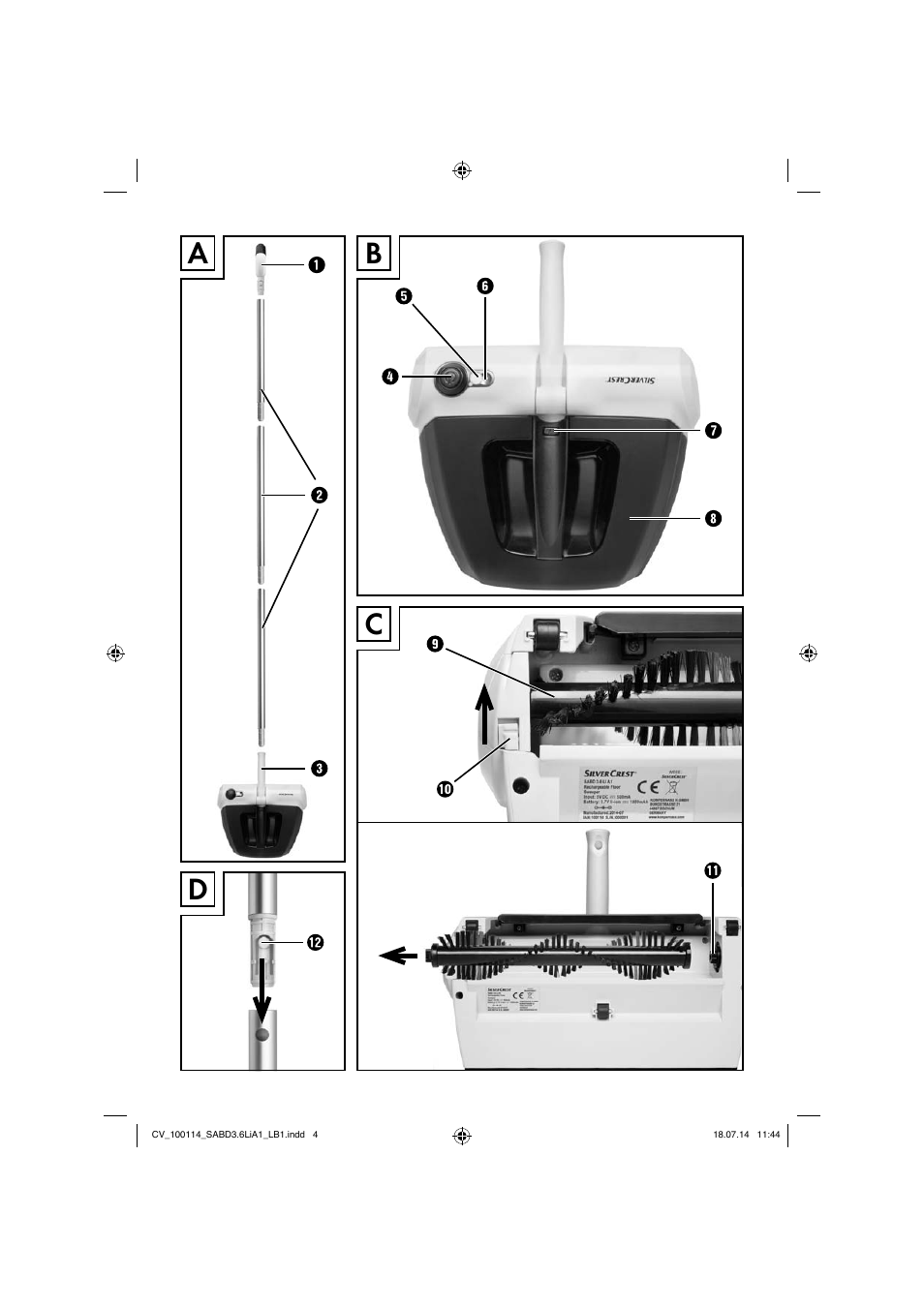 Ca b d | Silvercrest SABD 3.6 Li A1 User Manual | Page 3 / 36