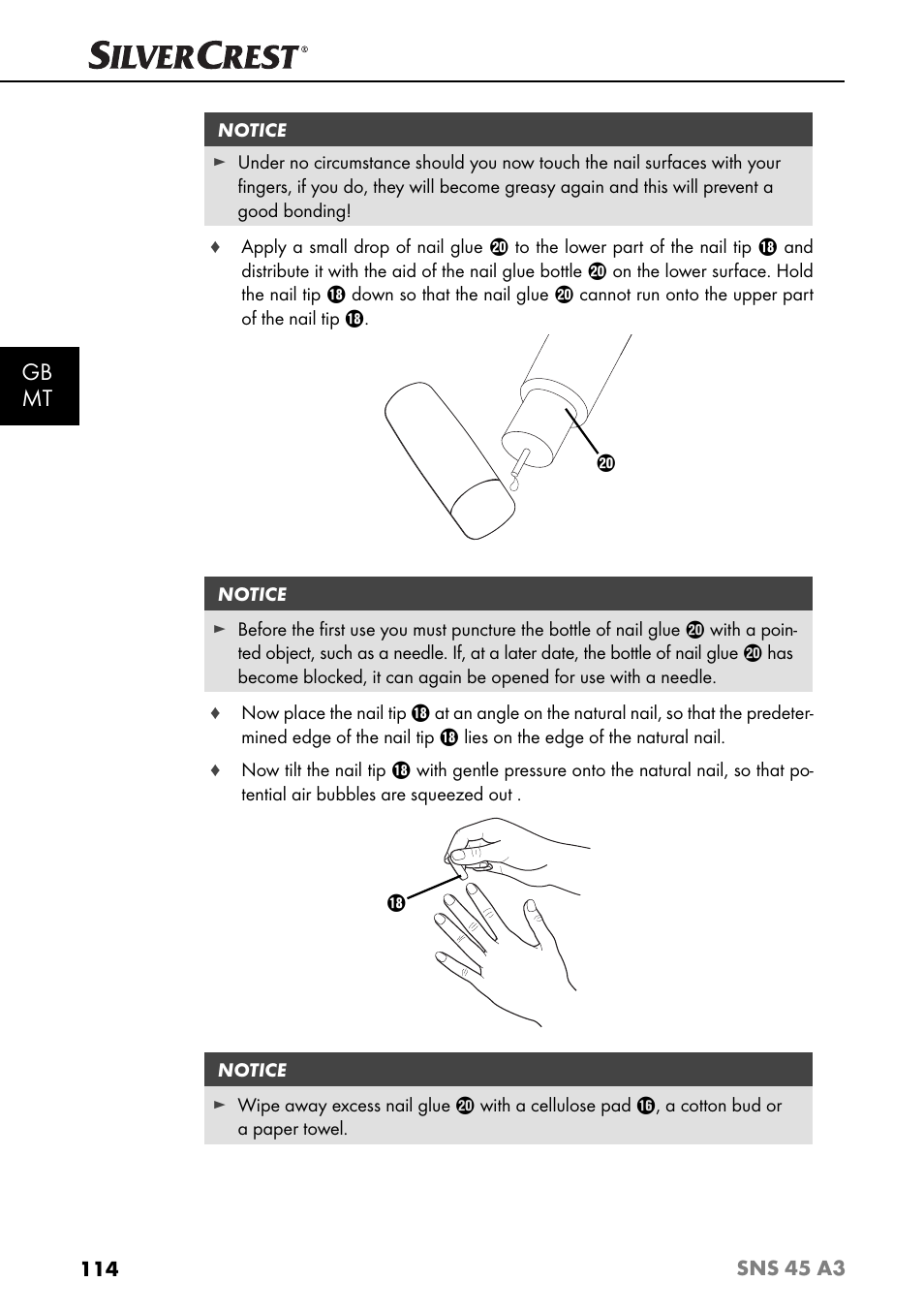 Gb mt | Silvercrest SNS 45 A3 User Manual | Page 117 / 163