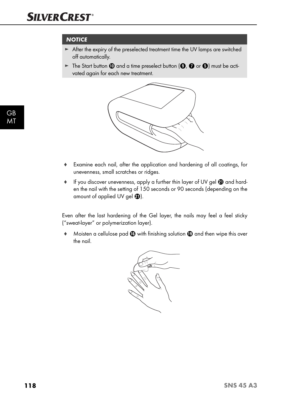Gb mt | Silvercrest SNS 45 A3 User Manual | Page 121 / 163