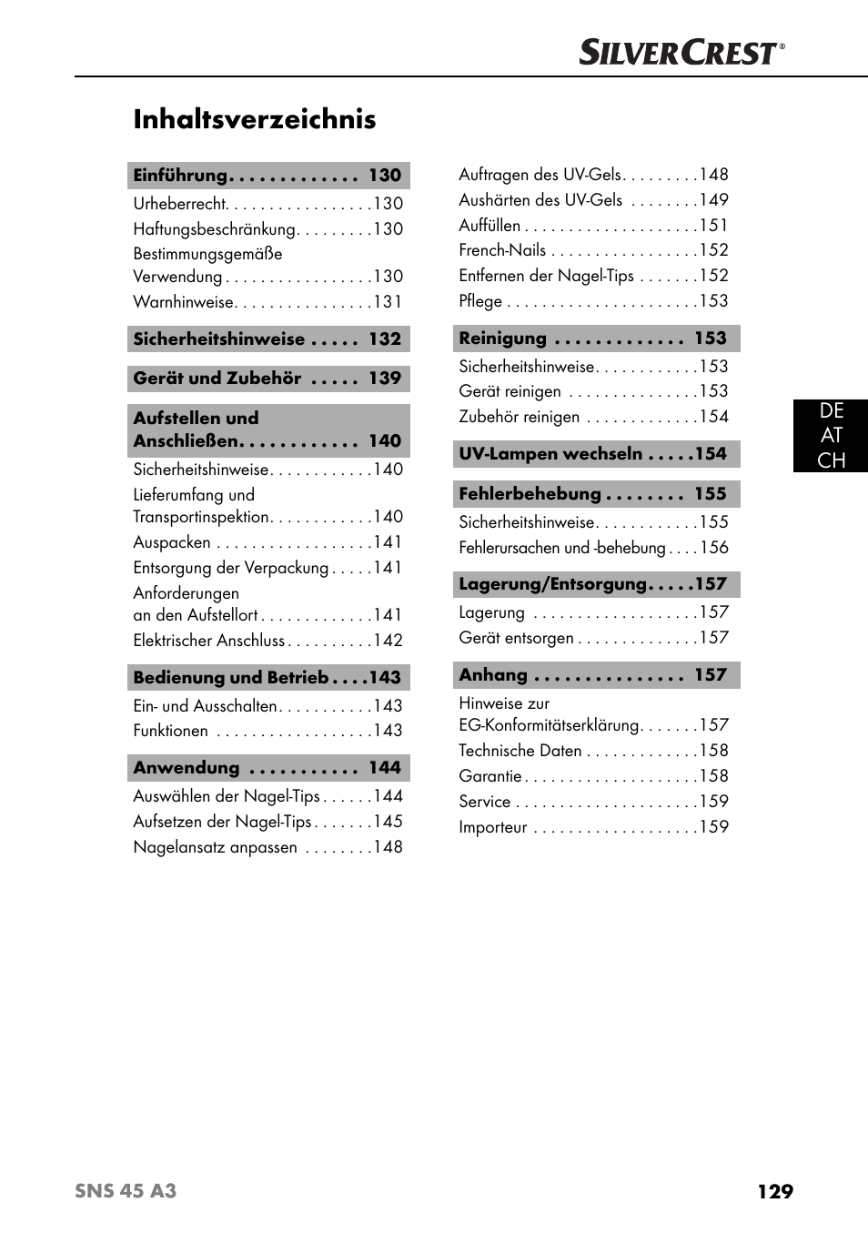 Silvercrest SNS 45 A3 User Manual | Page 132 / 163