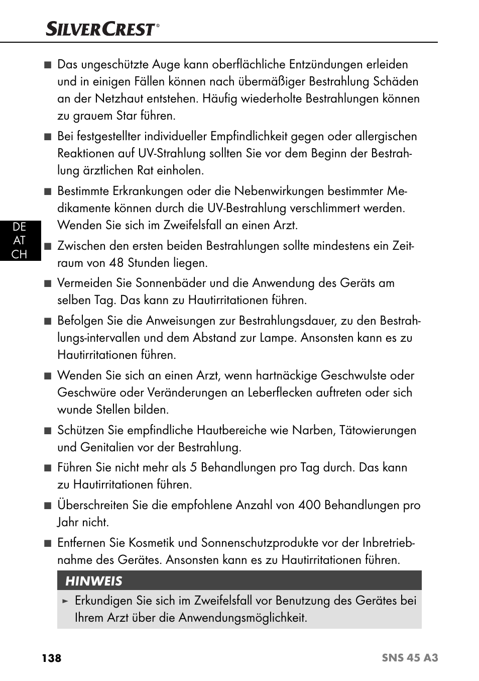 Silvercrest SNS 45 A3 User Manual | Page 141 / 163