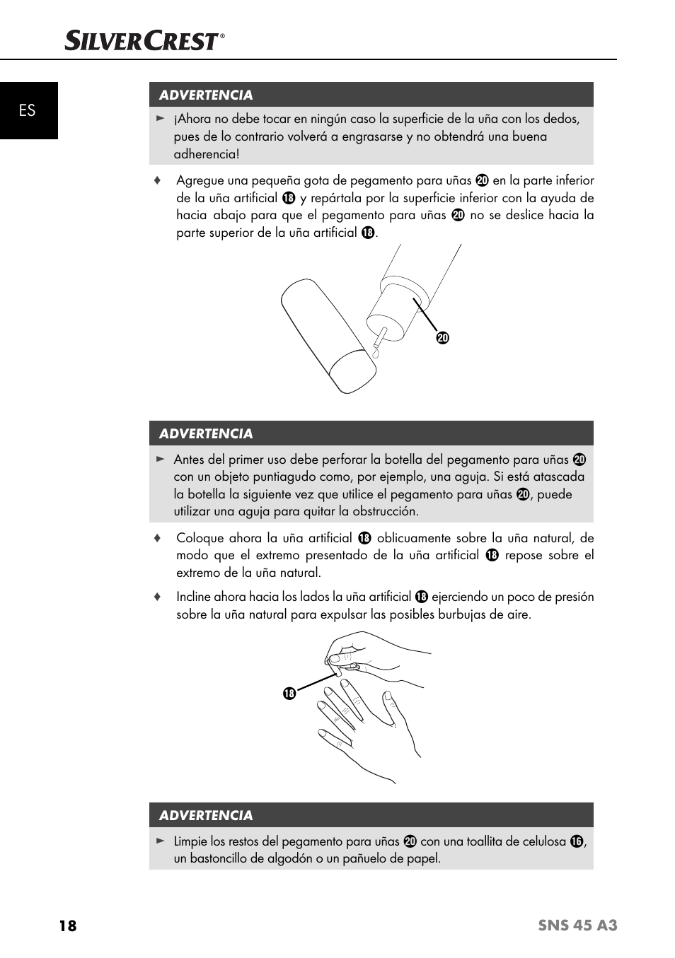 Silvercrest SNS 45 A3 User Manual | Page 21 / 163