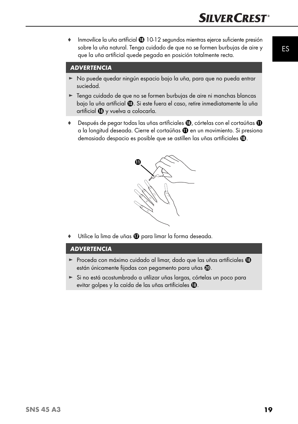 Silvercrest SNS 45 A3 User Manual | Page 22 / 163