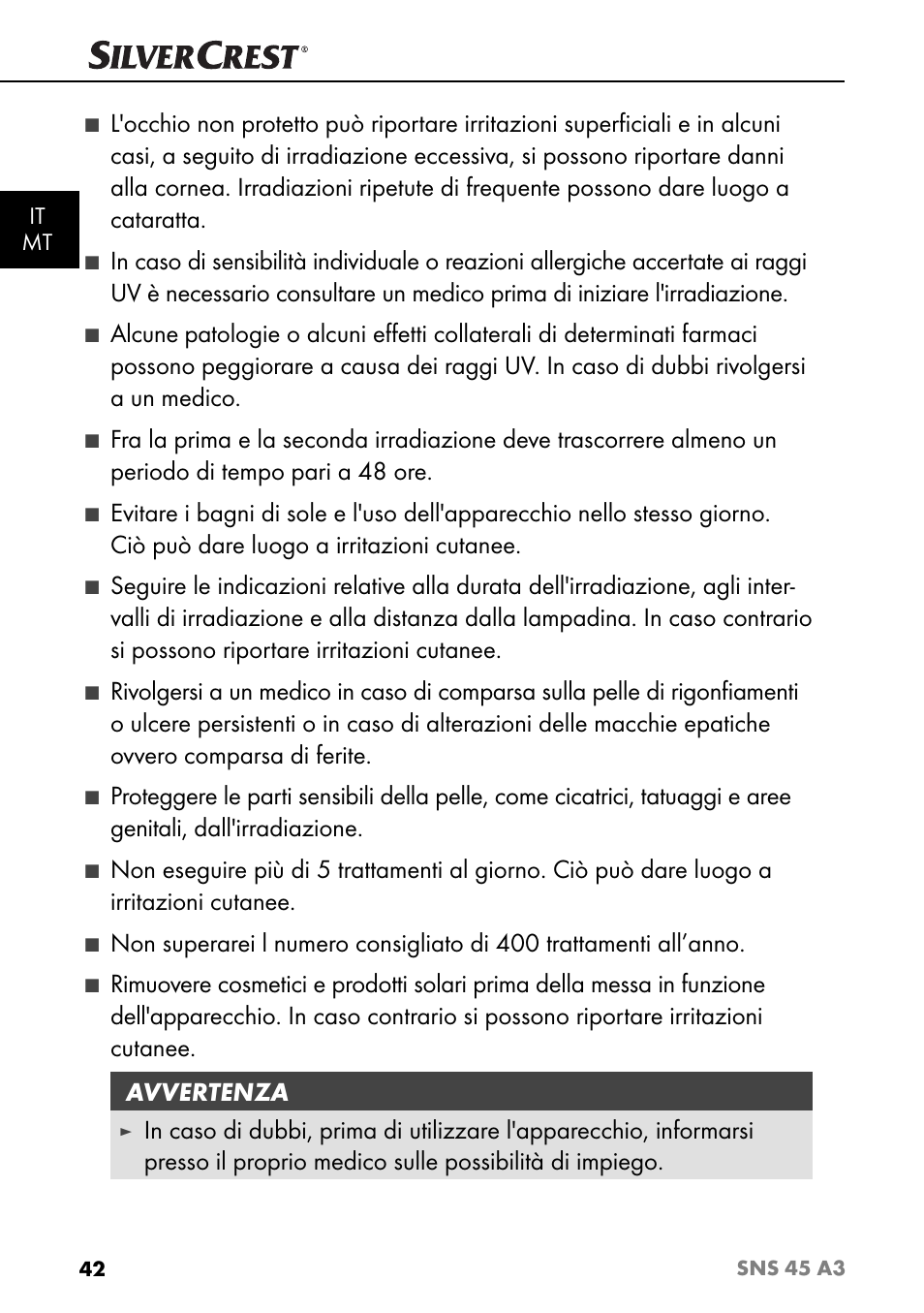Silvercrest SNS 45 A3 User Manual | Page 45 / 163