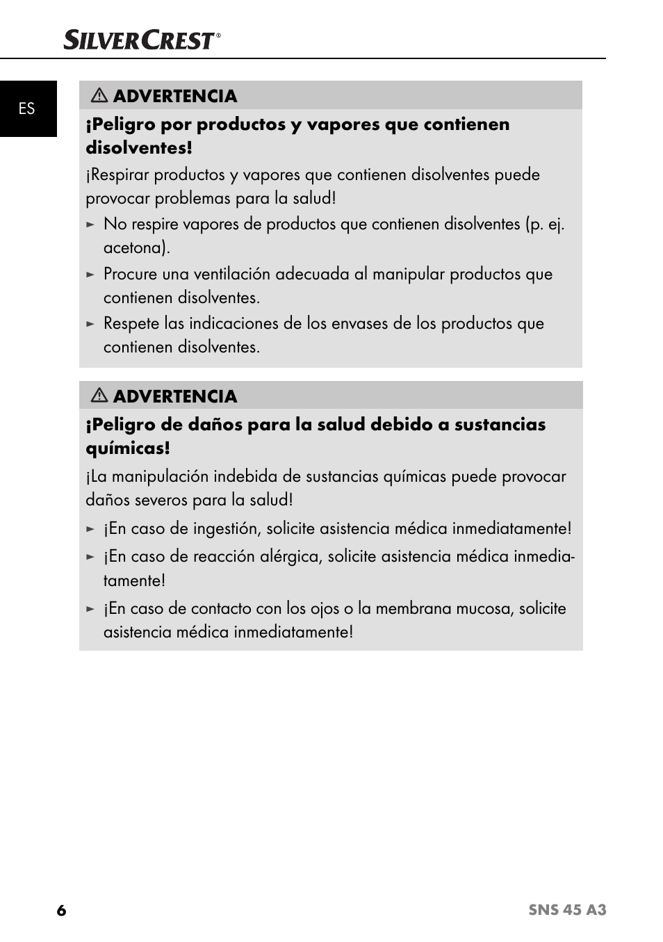 Silvercrest SNS 45 A3 User Manual | Page 9 / 163