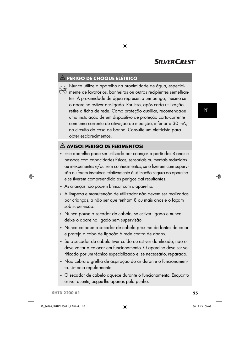 As crianças não podem brincar com o aparelho | Silvercrest SHTD 2200 A1 User Manual | Page 28 / 54