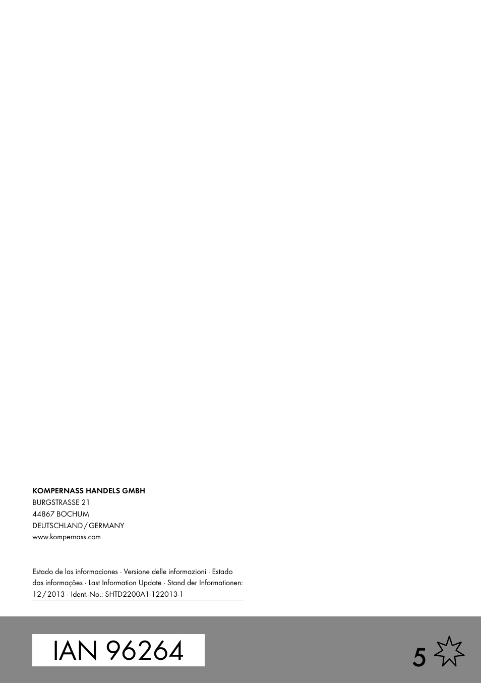 Silvercrest SHTD 2200 A1 User Manual | Page 54 / 54
