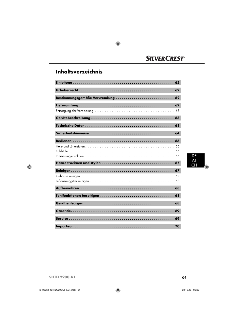 Silvercrest SHTD 2200 A1 User Manual | Page 64 / 74