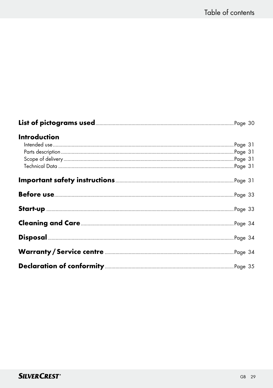 Silvercrest SHG 35 A1 User Manual | Page 28 / 36