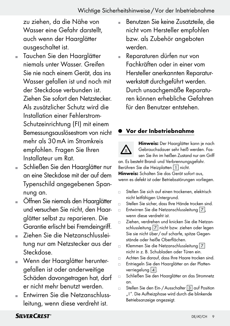 Silvercrest SHG 35 A1 User Manual | Page 8 / 36