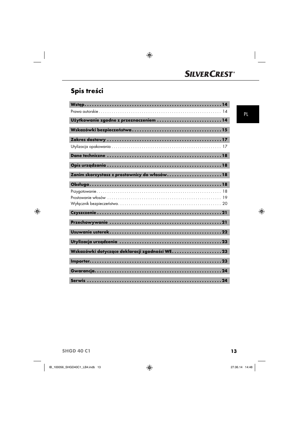 Silvercrest SHGD 40 C1 User Manual | Page 16 / 63