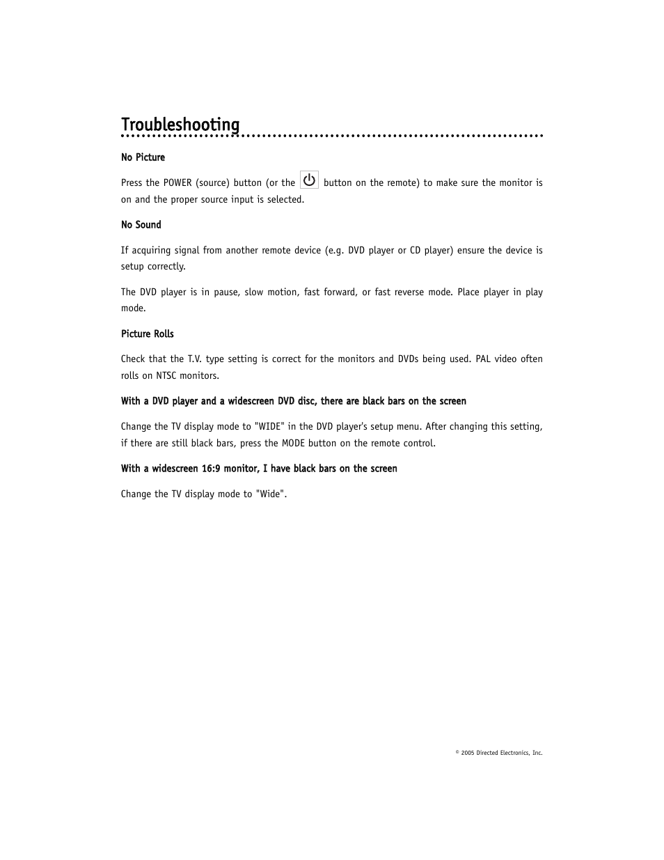 Ttrro ou ub blleessh ho oo ottiin ng g | Directed Electronics OHV1021 User Manual | Page 24 / 27