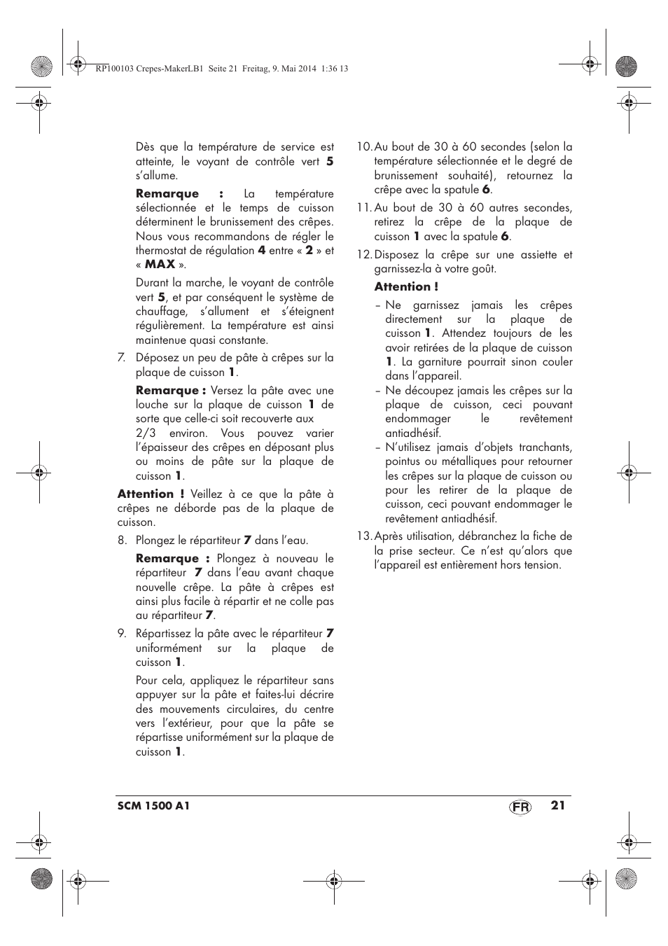 Silvercrest SCM 1500 A1 User Manual | Page 23 / 54