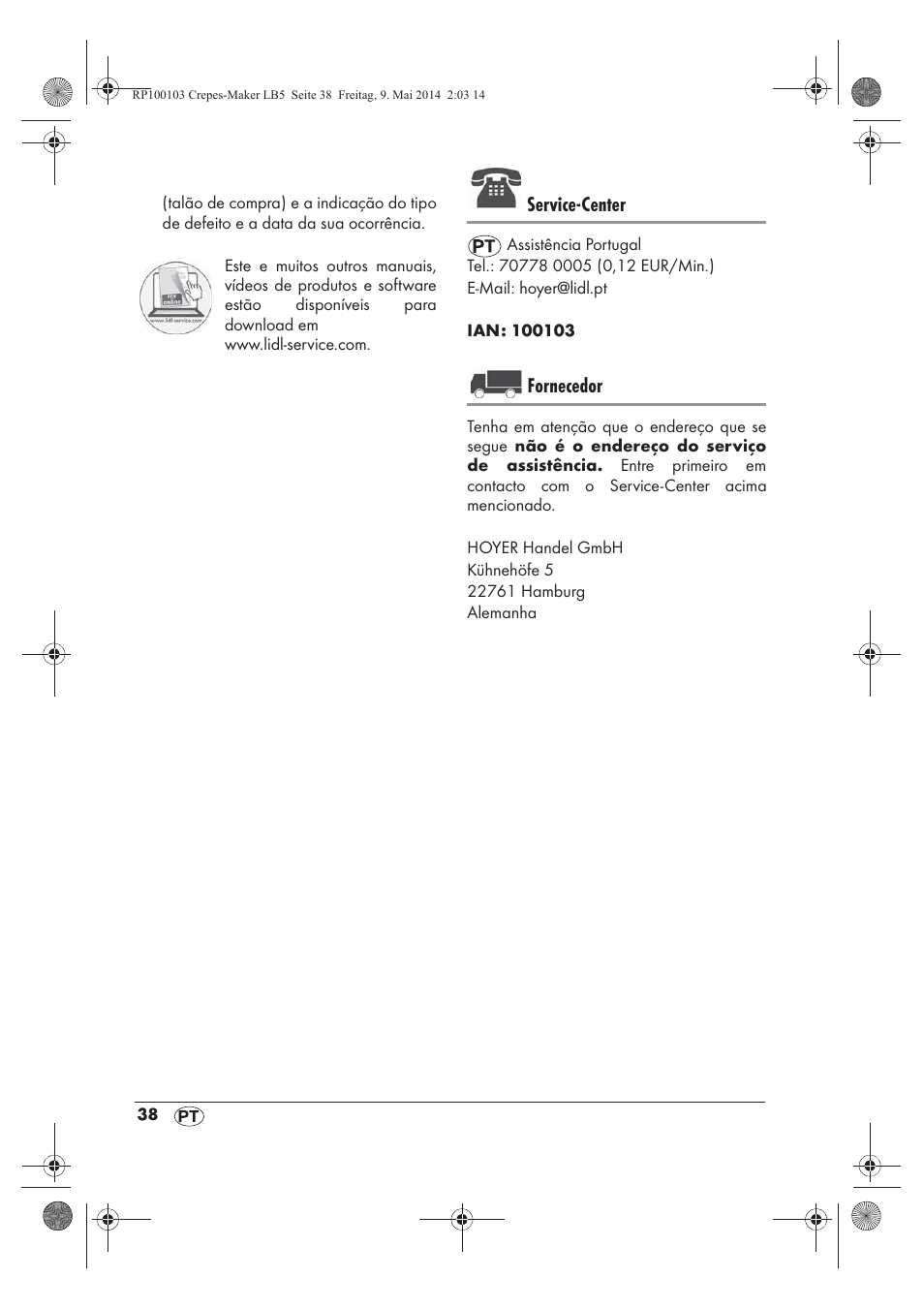 Service-center, Fornecedor | Silvercrest SCM 1500 A1 User Manual | Page 40 / 66