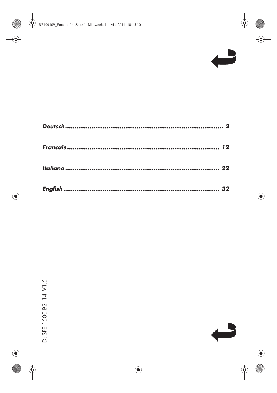 Silvercrest SFE 1500 B2 User Manual | Page 2 / 46