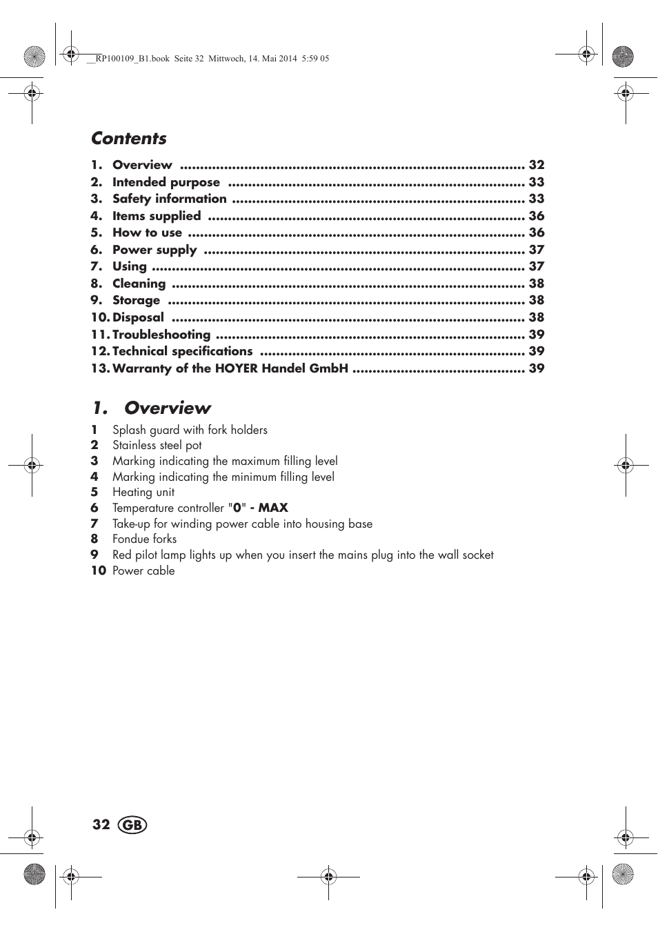 Silvercrest SFE 1500 B2 User Manual | Page 34 / 46