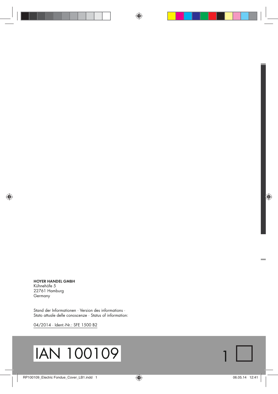 Silvercrest SFE 1500 B2 User Manual | Page 46 / 46