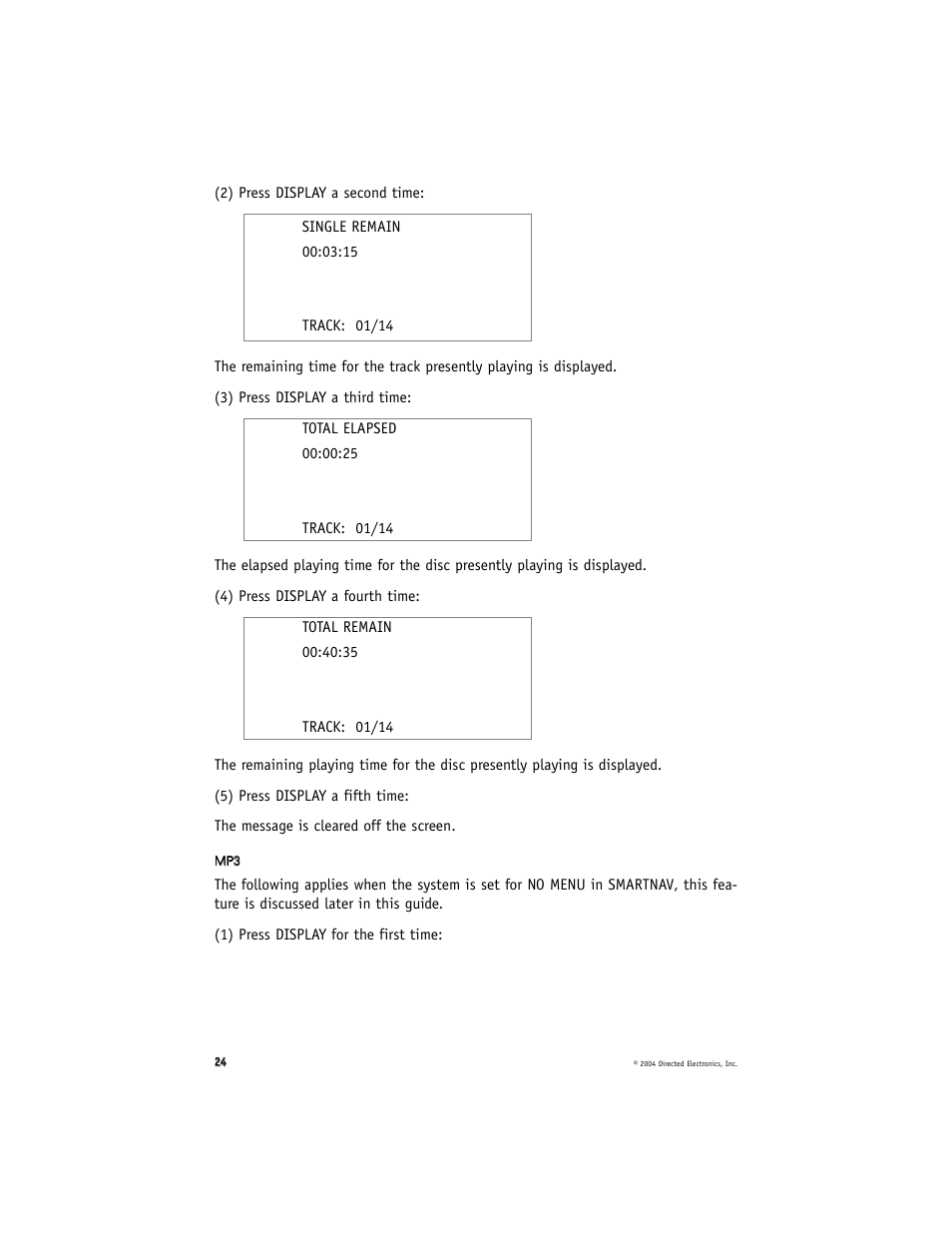 Directed Electronics OHD070 User Manual | Page 24 / 47