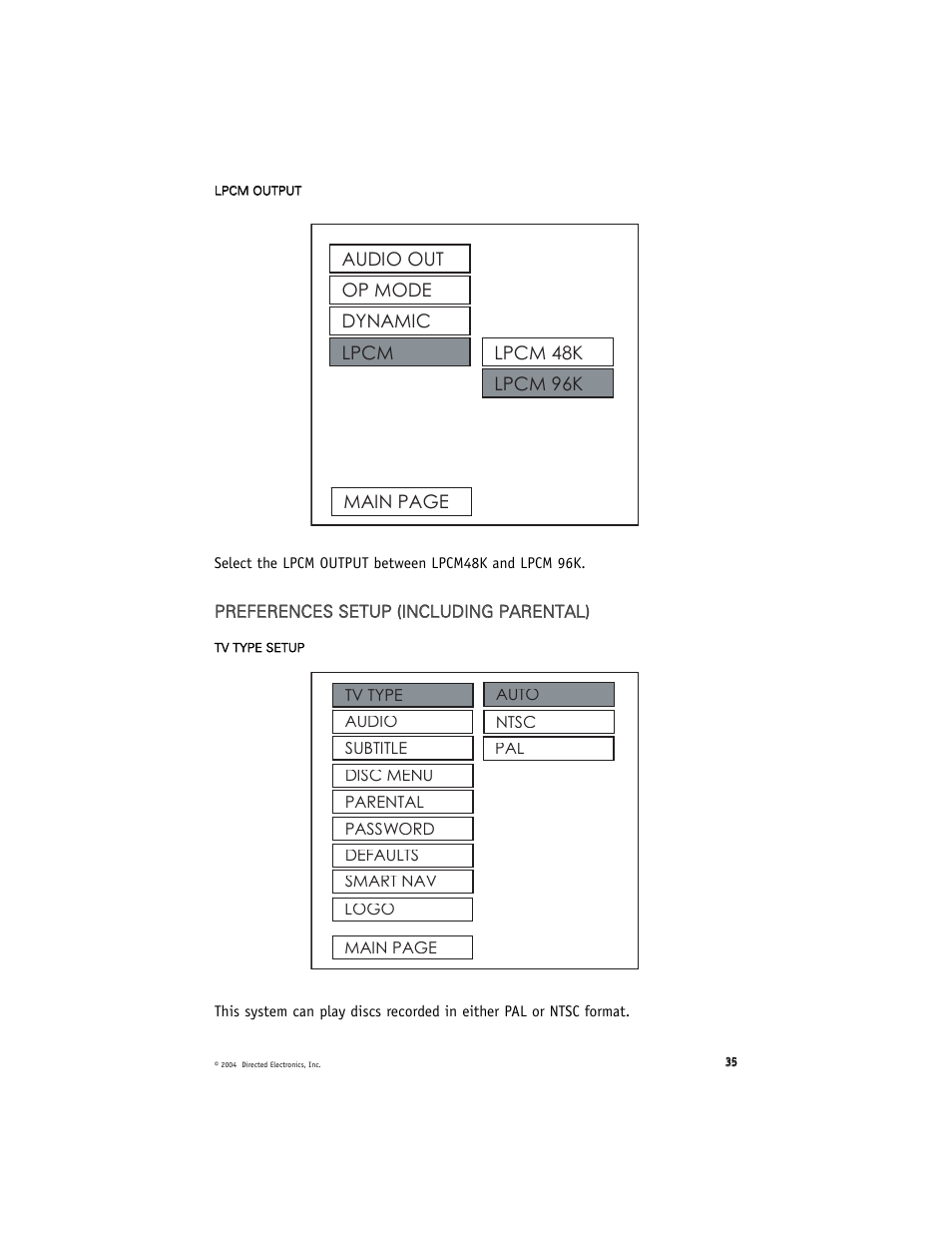 Directed Electronics OHD070 User Manual | Page 35 / 47