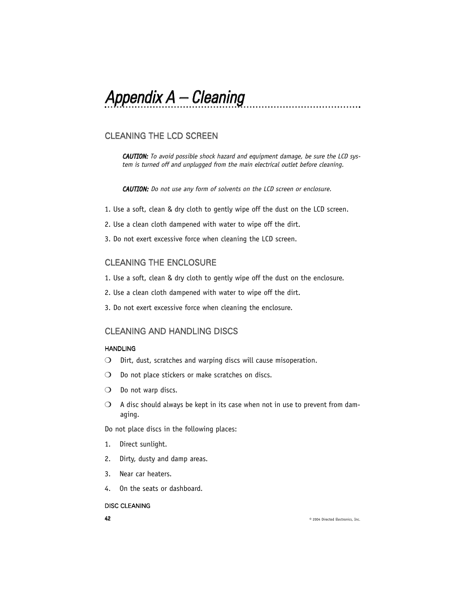 Directed Electronics OHD070 User Manual | Page 42 / 47