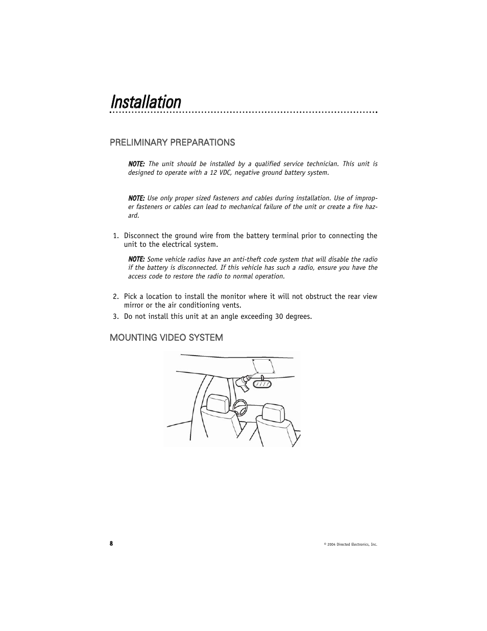 Directed Electronics OHD070 User Manual | Page 8 / 47