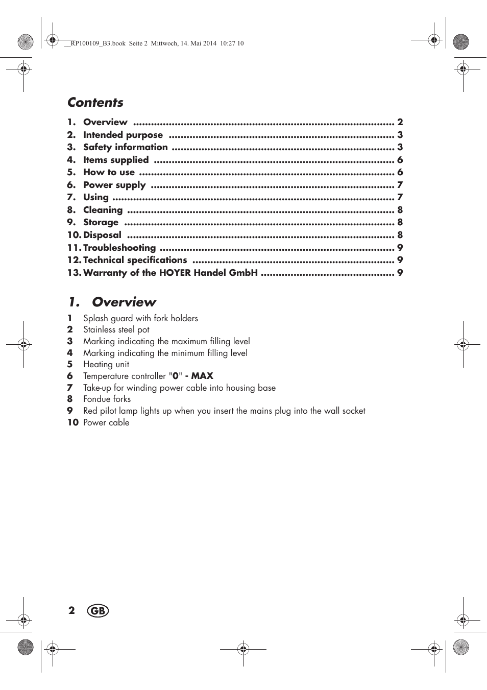 Silvercrest SFE 1500 B2 User Manual | Page 4 / 74