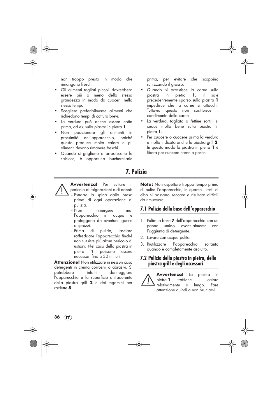 Pulizia, 1 pulizia della base dell’apparecchio | Silvercrest SRGS 1300 B2 User Manual | Page 38 / 54