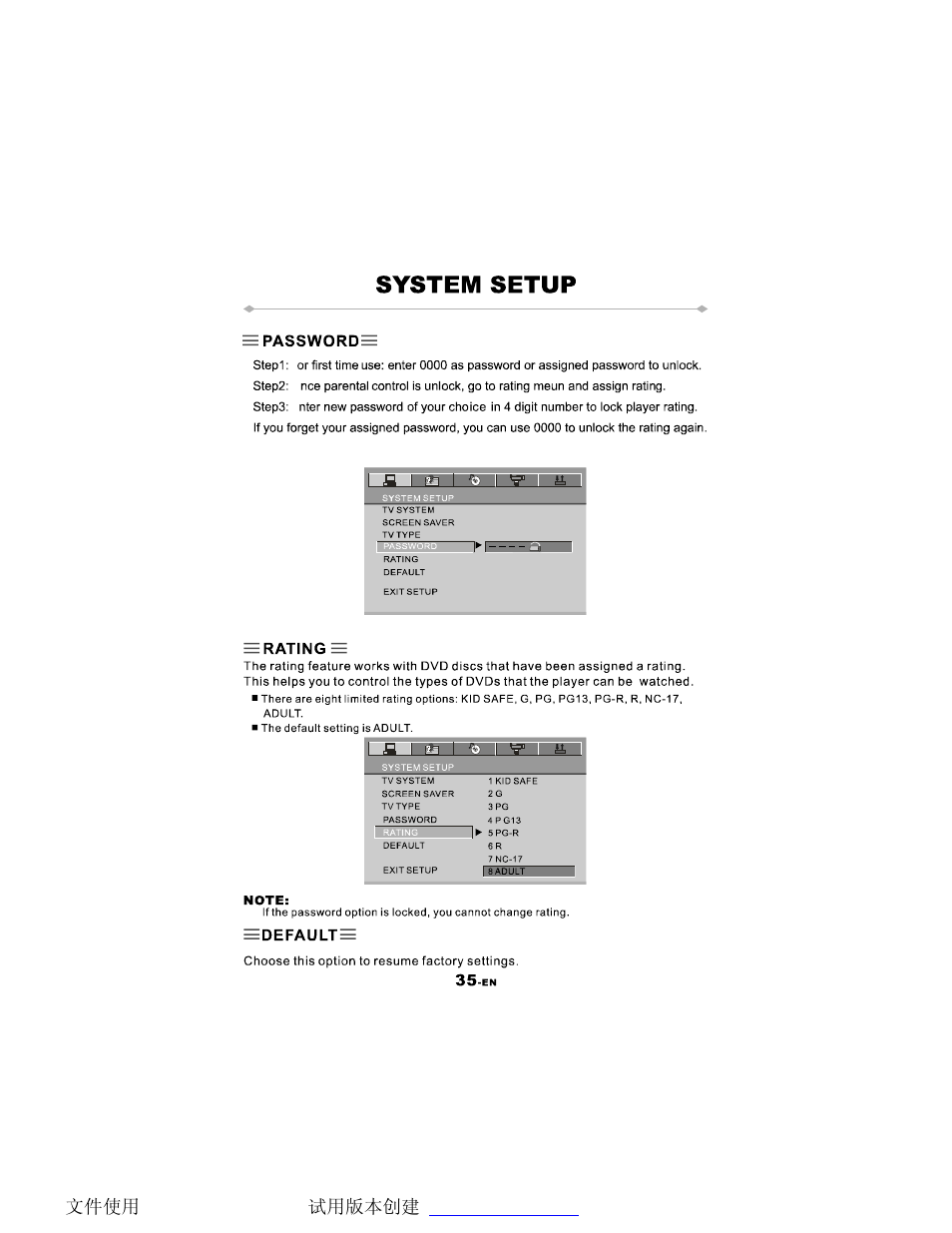 Directed Video Tablet DVD Player TD700 User Manual | Page 38 / 49
