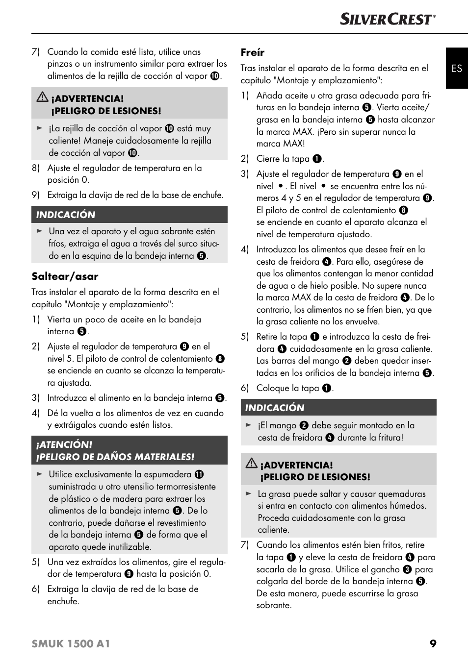 Silvercrest SMUK 1500 A1 User Manual | Page 12 / 64