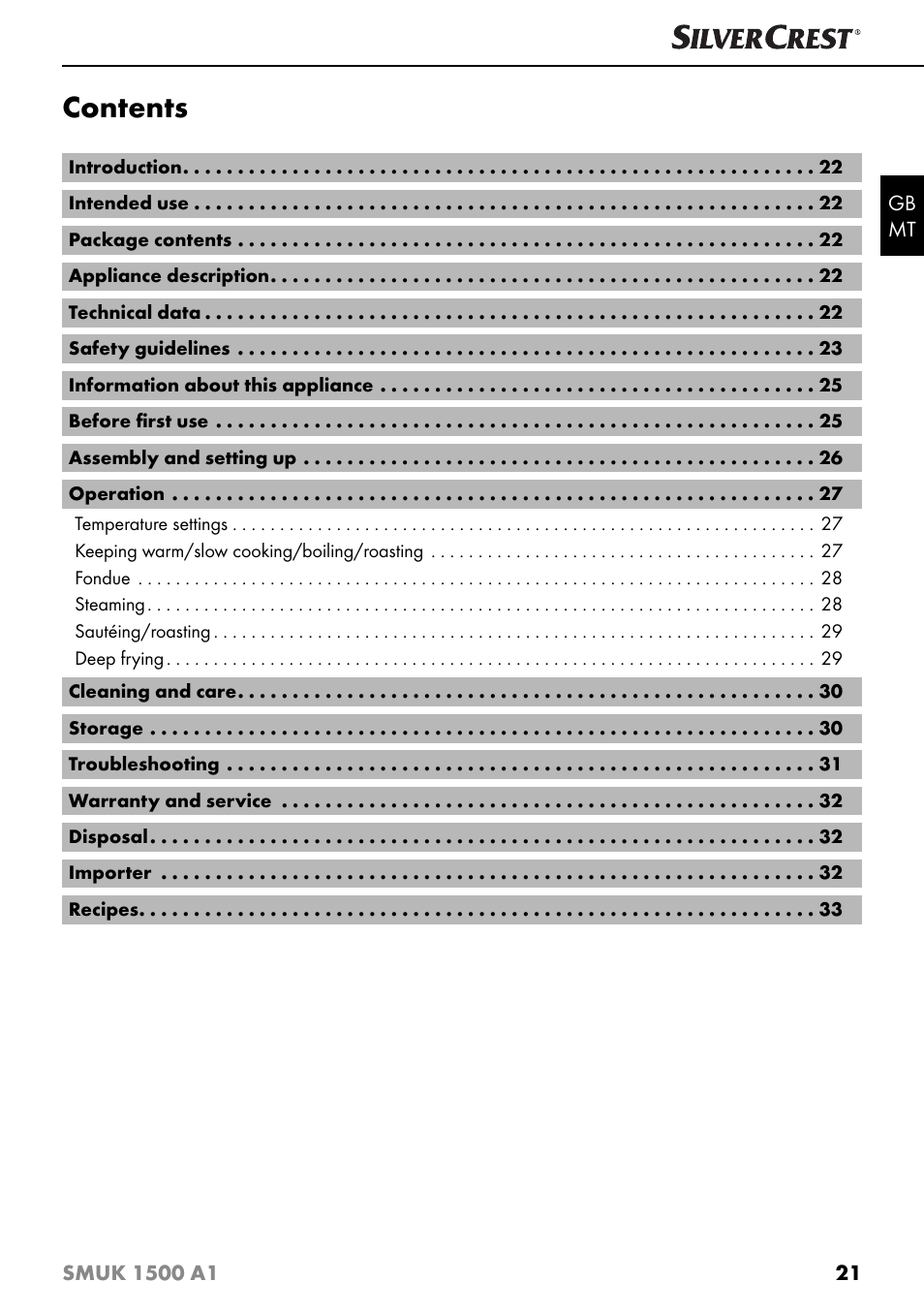 Silvercrest SMUK 1500 A1 User Manual | Page 24 / 64