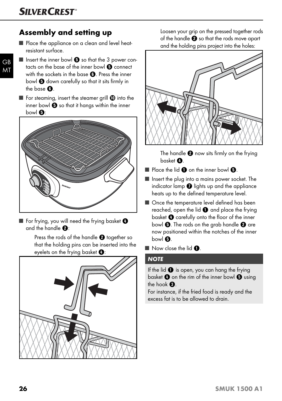 Assembly and setting up | Silvercrest SMUK 1500 A1 User Manual | Page 29 / 64