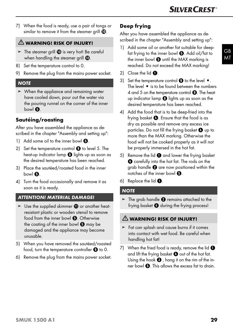 Silvercrest SMUK 1500 A1 User Manual | Page 32 / 64